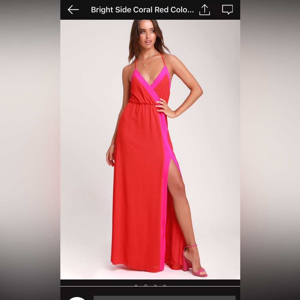 Lulus color block maxi dress